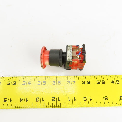 Fuji AR22V2R Mushroom Head Push Twist Release Red E-Stop Button 250V