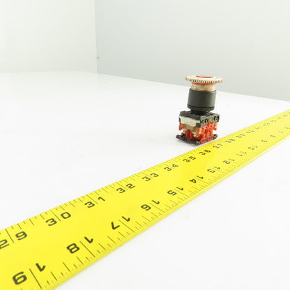Fuji AR22V2R Mushroom Head Push Twist Release Red E-Stop Button 250V