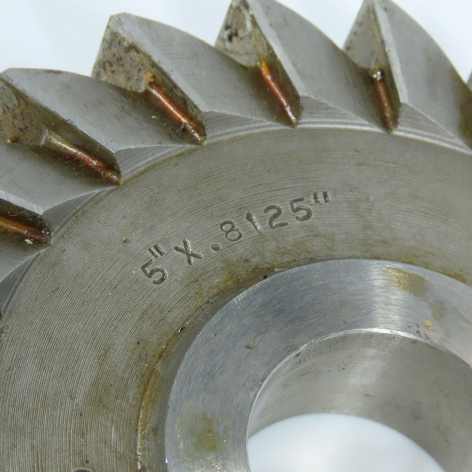 ITW 5" x 13/16"(.8125") Side Milling Cutter 1-1/4" Arbor Straight 24 Tooth Lot/2