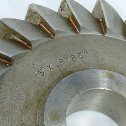 ITW 5" x 13/16"(.8125") Side Milling Cutter 1-1/4" Arbor Straight 24 Tooth Lot/2