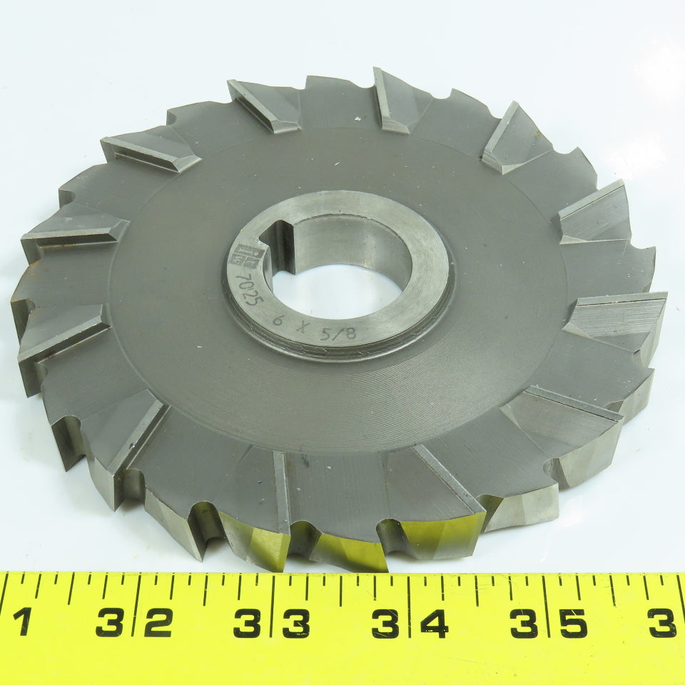 ITW 5-5/8" x 5/8" Side Milling Cutter 1-1/4" Arbor Staggered 24 Tooth