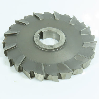 ITW 5-5/8" x 5/8" Side Milling Cutter 1-1/4" Arbor Staggered 24 Tooth
