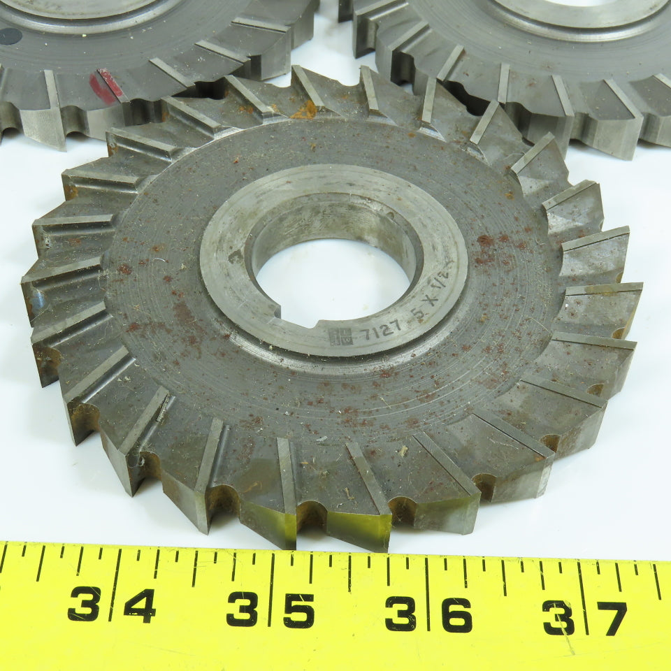 ITW 1/2" Width Side Milling Cutter 1-1/4" Arbor 24 Tooth Regrind Lot/3
