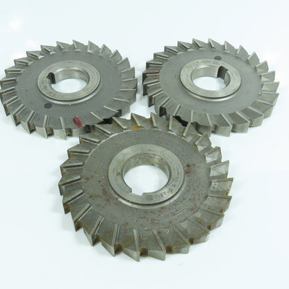 ITW 1/2" Width Side Milling Cutter 1-1/4" Arbor 24 Tooth Regrind Lot/3