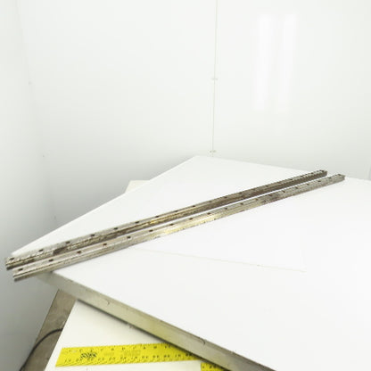 34mm W x 24..50mm H Linear Guide Slide Rail 1480mm OAL Lot Of 2
