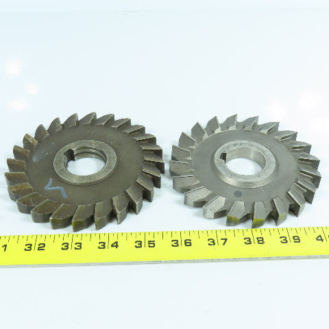 Morse 4-7/8" x 1/2" Side Milling Cutter 1-1/4" Arbor Straight Tooth Lot of 2