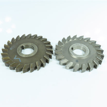 Morse 4-7/8" x 1/2" Side Milling Cutter 1-1/4" Arbor Straight Tooth Lot of 2