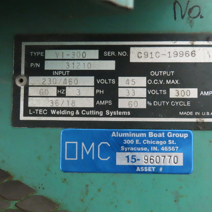L-Tec VI-300 230/460V  Wire Feed Welder MK Products Feeder 150-003 Needs Parts