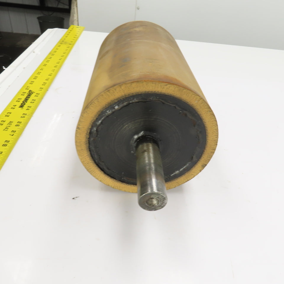 Chain Driven Rubber Clad Power Conveyor Roller 9" W Face Width 6" OD 15" OAL