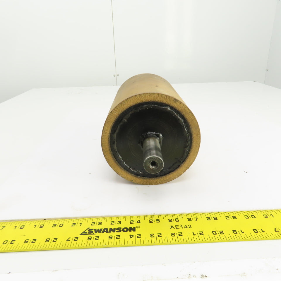 Chain Driven Rubber Clad Power Conveyor Roller 9" W Face Width 6" OD 15" OAL