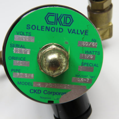 CKD 300-8A PC-10A-27 3/8" NPT Compressed Air Regulator Solenoid Assembly