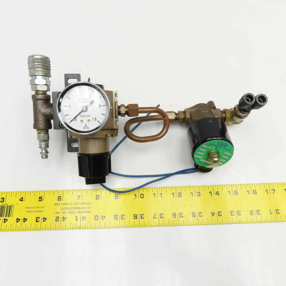 CKD 300-8A PC-10A-27 3/8" NPT Compressed Air Regulator Solenoid Assembly