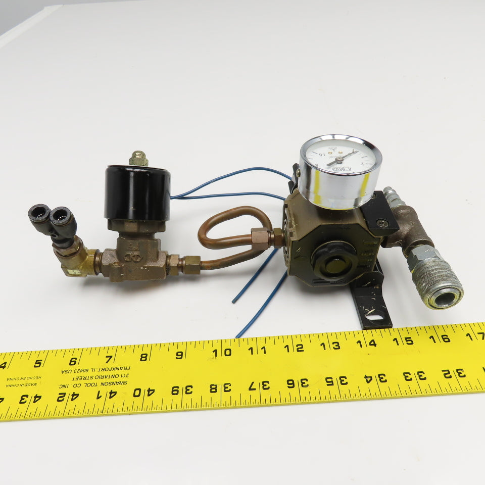 CKD 300-8A PC-10A-27 3/8" NPT Compressed Air Regulator Solenoid Assembly