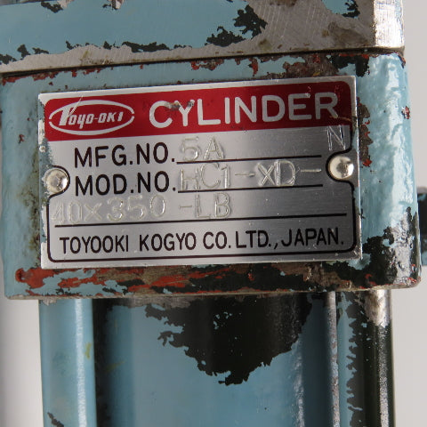 Toyooki HC1-XD-40x350-LB 40mm Bore 350mm Stroke Double Acting Hydraulic Cylinder