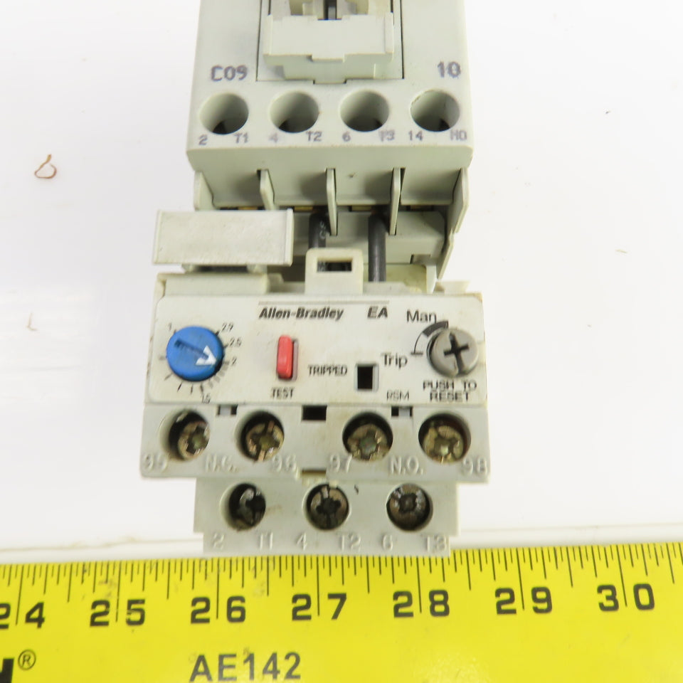 Allen Bradley 100-C09*10 600V Contactor 120V Coil W/193-EA1DB Overload Relay