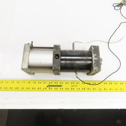 Double Acting Pneumatic Cylinder W/Booster 7/16" Stroke 2-1/2" Bore 1-3/8" Rod