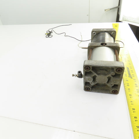 Double Acting Pneumatic Cylinder W/Booster 7/16" Stroke 2-1/2" Bore 1-3/8" Rod