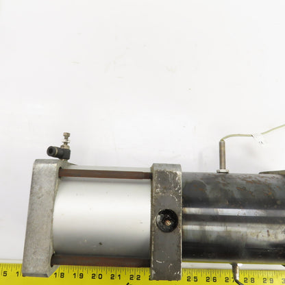 Double Acting Pneumatic Cylinder W/Booster 7/16" Stroke 2-1/2" Bore 1-3/8" Rod