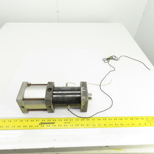 Double Acting Pneumatic Cylinder W/Booster 7/16" Stroke 2-1/2" Bore 1-3/8" Rod