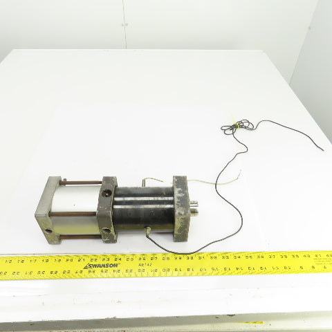 Double Acting Pneumatic Cylinder W/Booster 7/16" Stroke 2-1/2" Bore 1-3/8" Rod