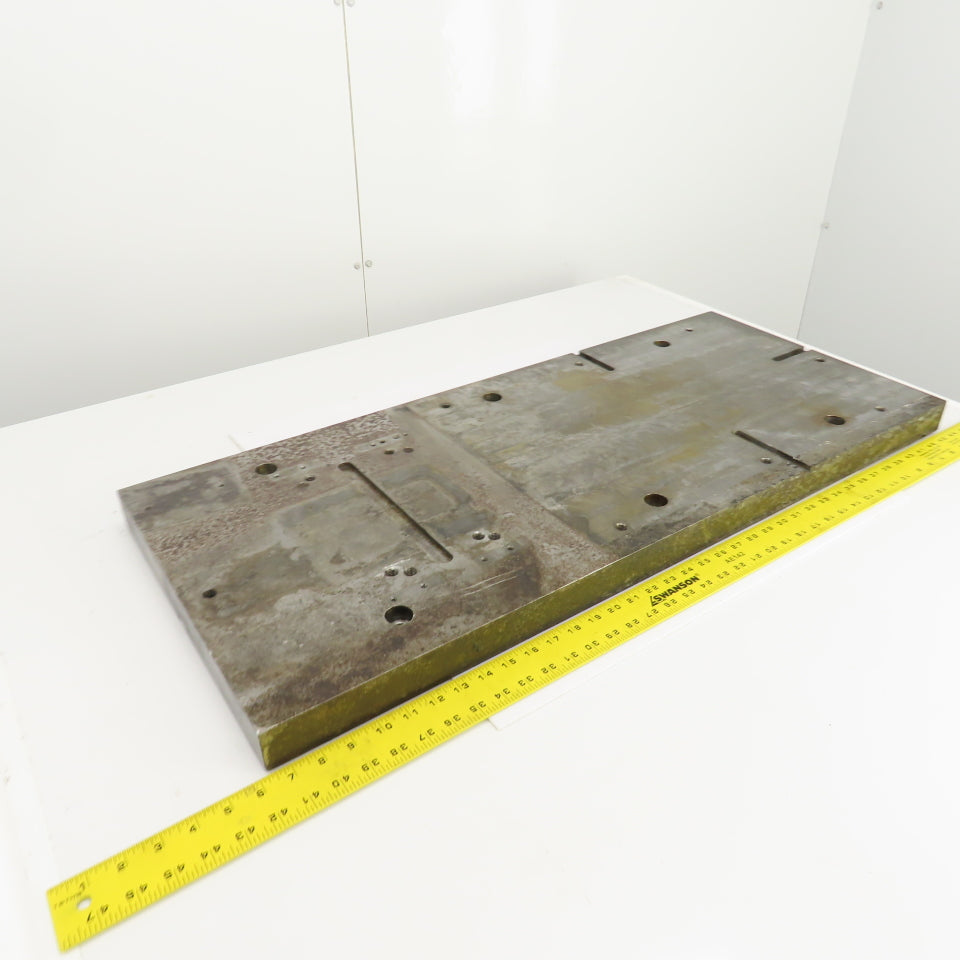 37-3/4" L x 16" W x 1-3/4 Thick Steel Workholding Jig Fixture Setup Plate
