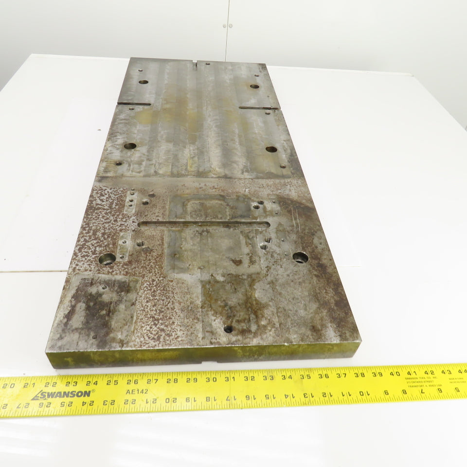 37-3/4" L x 16" W x 1-3/4 Thick Steel Workholding Jig Fixture Setup Plate