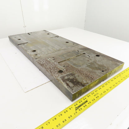 37-3/4" L x 16" W x 1-3/4 Thick Steel Workholding Jig Fixture Setup Plate