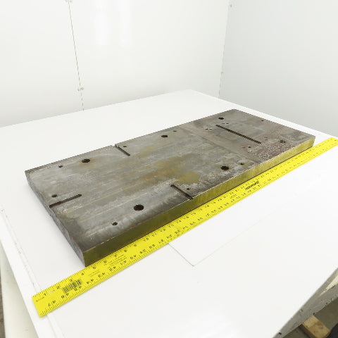 37-3/4" L x 16" W x 1-3/4 Thick Steel Workholding Jig Fixture Setup Plate