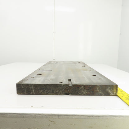 37-3/4" L x 16" W x 1-3/4 Thick Steel Workholding Jig Fixture Setup Plate