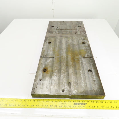 37-3/4" L x 16" W x 1-3/4 Thick Steel Workholding Jig Fixture Setup Plate