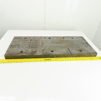 37-3/4" L x 16" W x 1-3/4 Thick Steel Workholding Jig Fixture Setup Plate