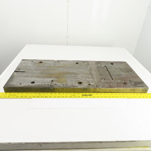 37-3/4" L x 16" W x 1-3/4 Thick Steel Workholding Jig Fixture Setup Plate
