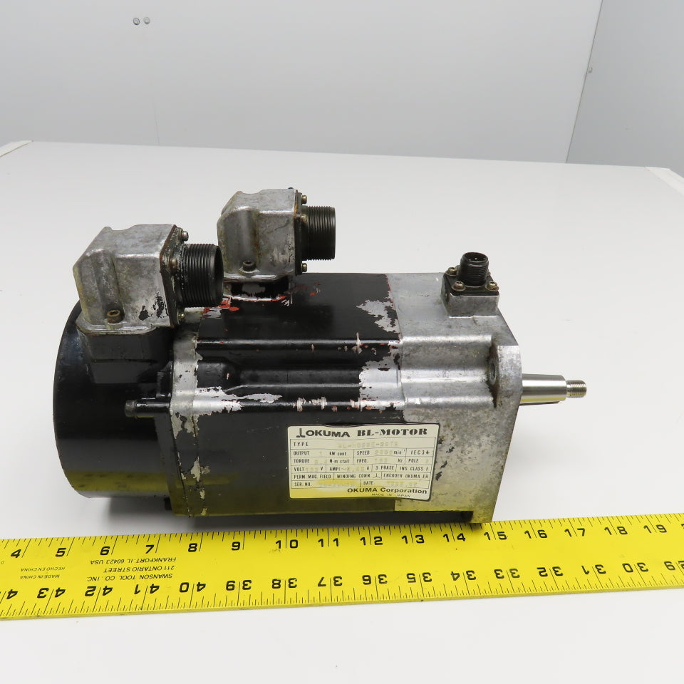 Okuma BL-MC50E-20TB 1kW 2000RPM 3Ph 133V 133Hz With Brake BL Motor
