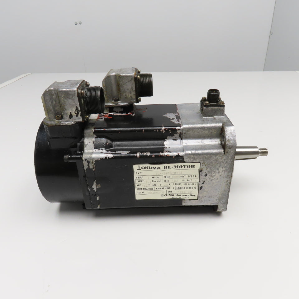 Okuma BL-MC50E-20TB 1kW 2000RPM 3Ph 133V 133Hz With Brake BL Motor