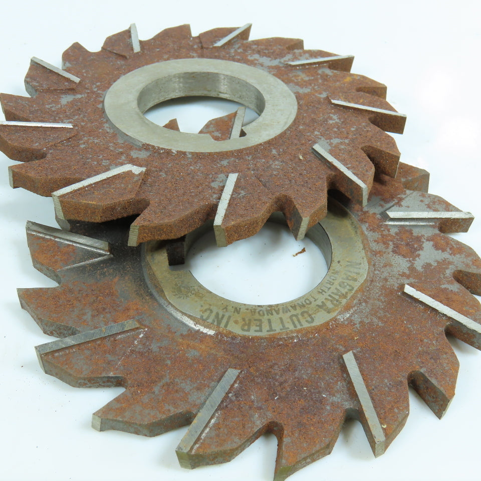 Niagara 4" x 7/16" Side Mill Cutter 1-1/4" Arbor Staggered 18 Tooth Lot/4