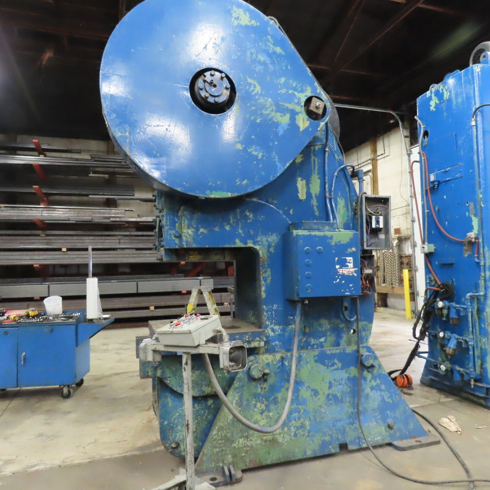 Verson 7-1/2 OBI 105 Ton Mechanical Punch Press 8" Stroke 18" SH 230/460V 3Ph