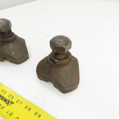 CNC Cast Iron Foundation Block & Jack Screw Leveling Feet 4-5" Adjustment Lot/2