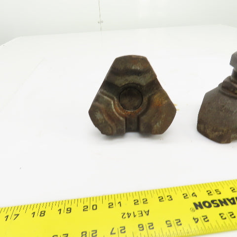 CNC Cast Iron Foundation Block & Jack Screw Leveling Feet 4-5" Adjustment Lot/2