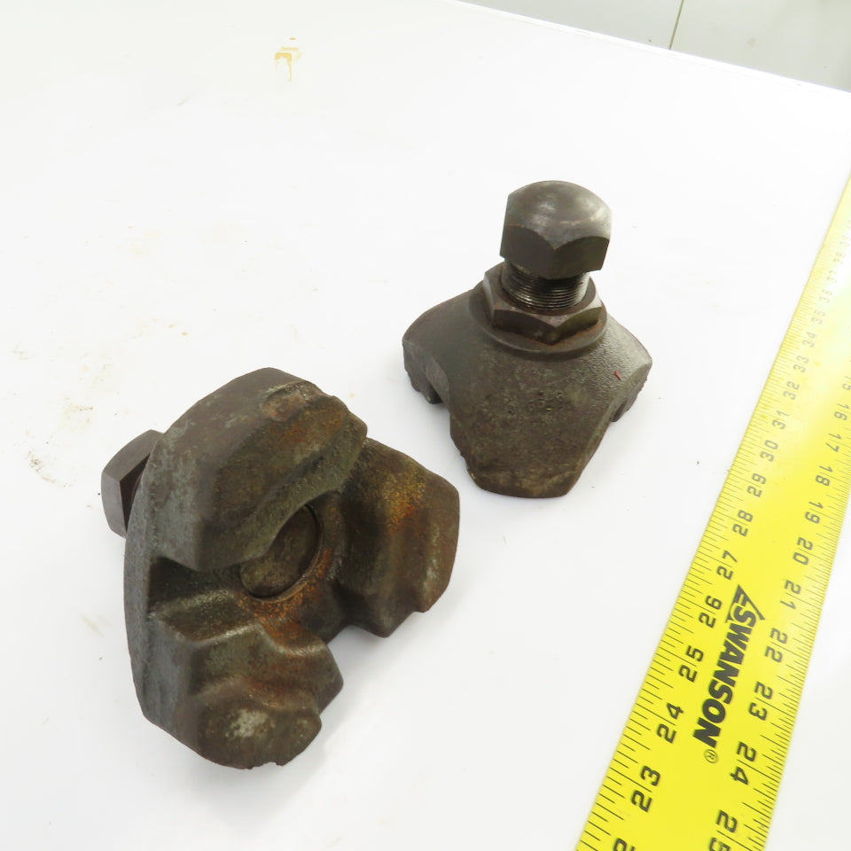 CNC Cast Iron Foundation Block & Jack Screw Leveling Feet 4-5" Adjustment Lot/2