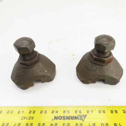 CNC Cast Iron Foundation Block & Jack Screw Leveling Feet 4-5" Adjustment Lot/2