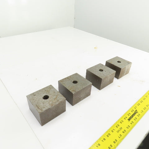 3-3/4x4x 2-5/8" Thick Flat Steel Block Target Bracing Plate Welding Lot Of 4
