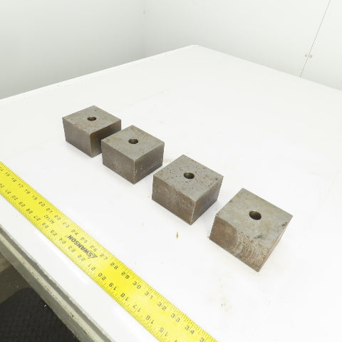 3-3/4x4x 2-5/8" Thick Flat Steel Block Target Bracing Plate Welding Lot Of 4