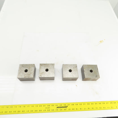 3-3/4x4x 2-5/8" Thick Flat Steel Block Target Bracing Plate Welding Lot Of 4