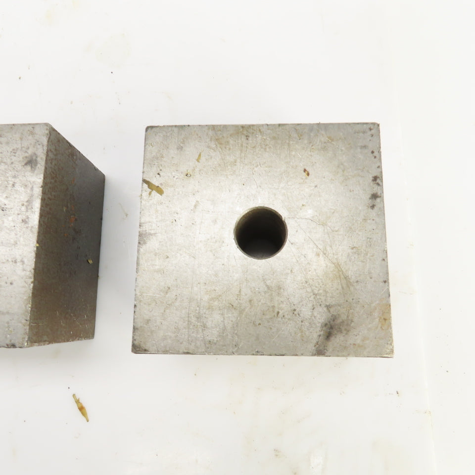 3-3/4x4x 2-5/8" Thick Flat Steel Block Target Bracing Plate Welding Lot Of 4