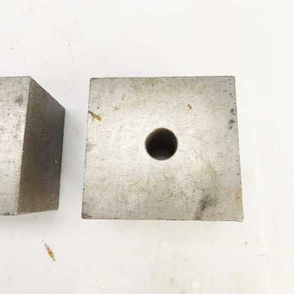 3-3/4x4x 2-5/8" Thick Flat Steel Block Target Bracing Plate Welding Lot Of 4