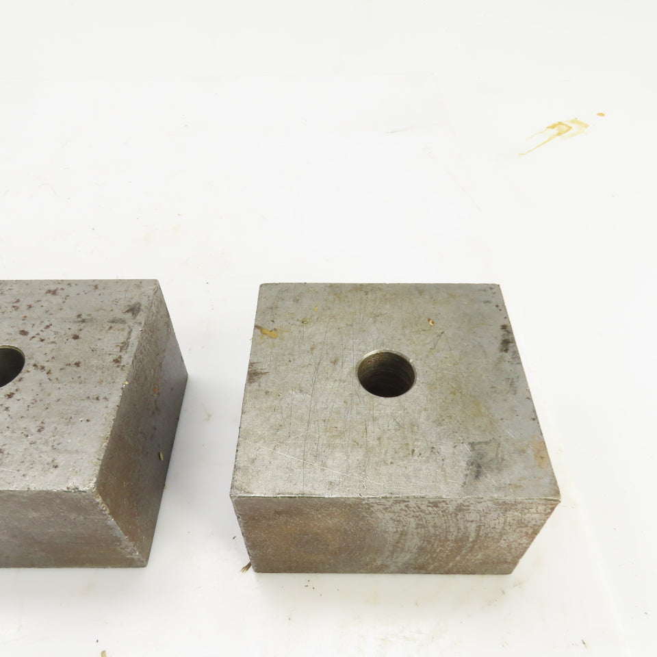 3-3/4x4x 2-5/8" Thick Flat Steel Block Target Bracing Plate Welding Lot Of 4