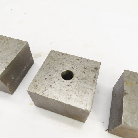 3-3/4x4x 2-5/8" Thick Flat Steel Block Target Bracing Plate Welding Lot Of 4