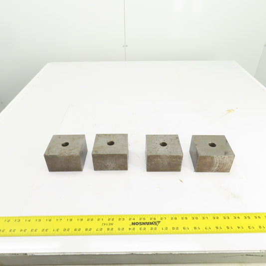 3-3/4x4x 2-5/8" Thick Flat Steel Block Target Bracing Plate Welding Lot Of 4