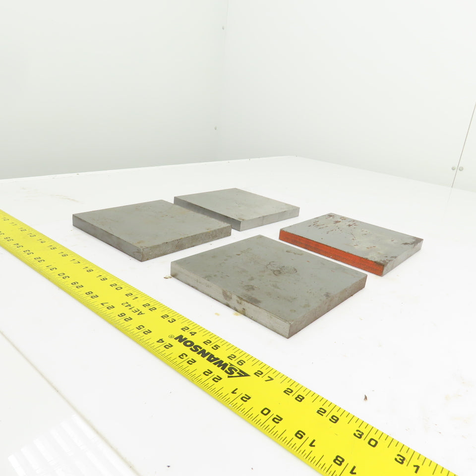 6" x 6" x 5/8" Thick Flat Steel Plate Welding Brace Lot Of 4