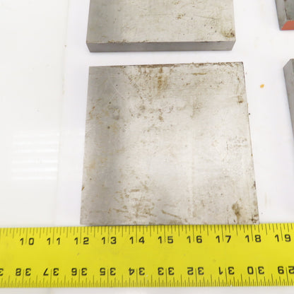 6" x 6" x 5/8" Thick Flat Steel Plate Welding Brace Lot Of 4